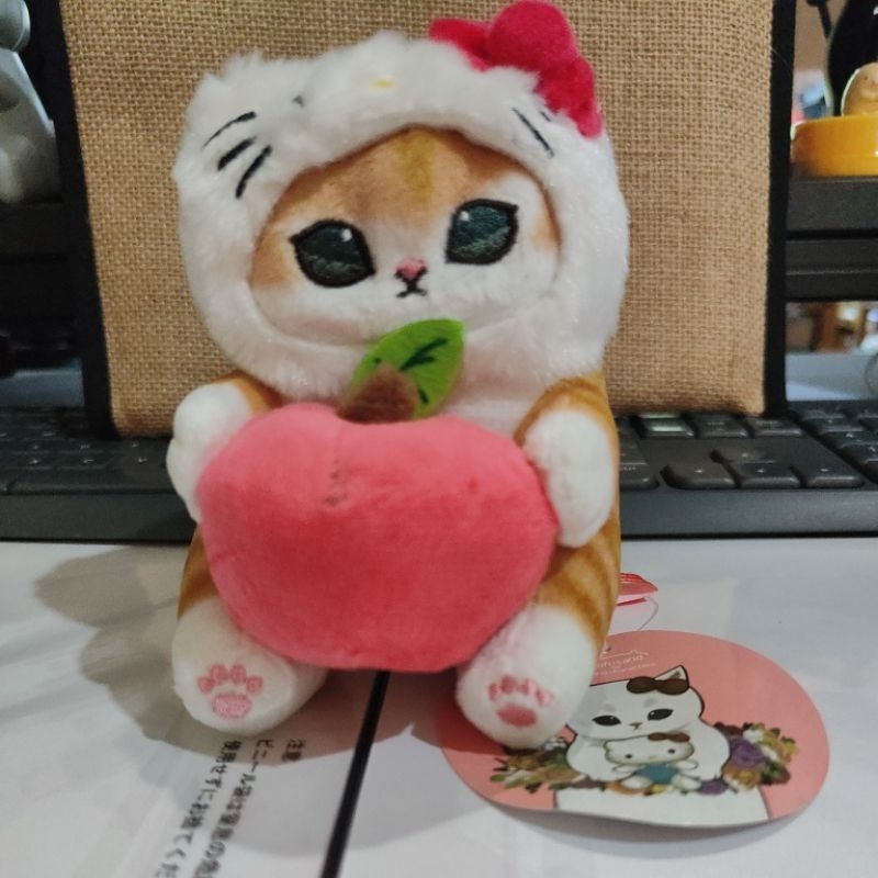 Boneka Mofusand Hello Kitty Kostum Ganci 15cm ori tag Japan Limited Sitting Series