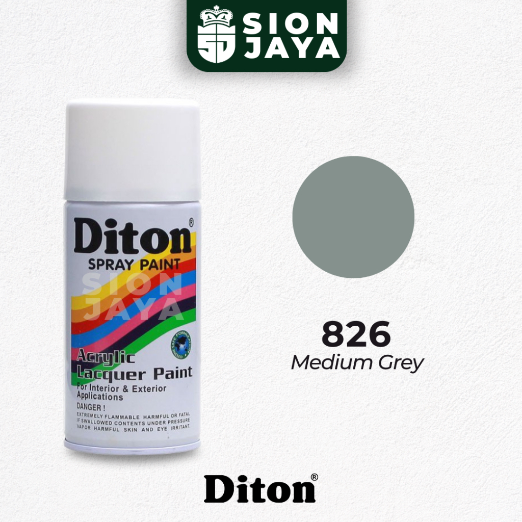 Pilox / Pylox / Cat Semprot Diton 300ml Abu-abu muda 826 Medium Grey