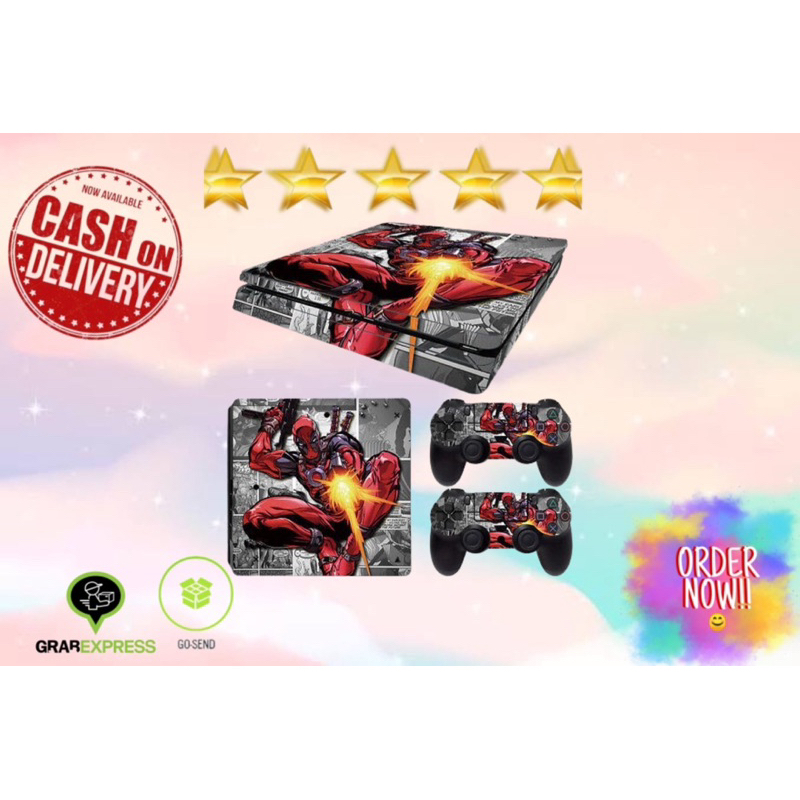 GARSKIN STICKER PS 4 FAT/SLIM/PRO DEADPOOL EDITION TERBARU