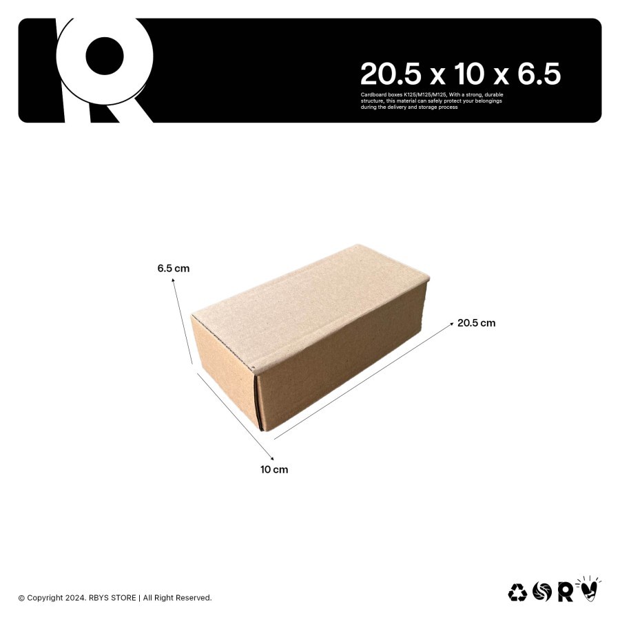 

KARDUS KARTON BOX 20.5 x 10 x 6.5 CM | Dus Kardus