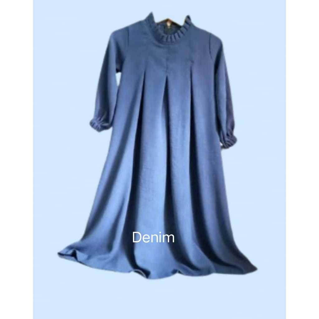 Gamis anak perempuan crinkle airflow usia 3 s/d 14 tahun