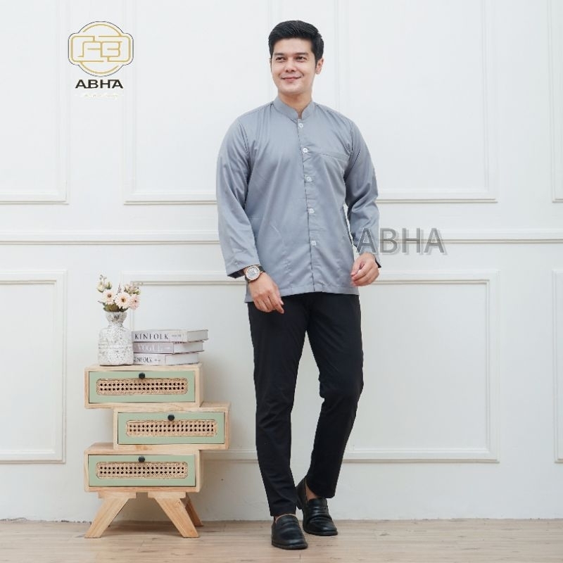 Baju Koko Haibah ABHA bahan katun premium