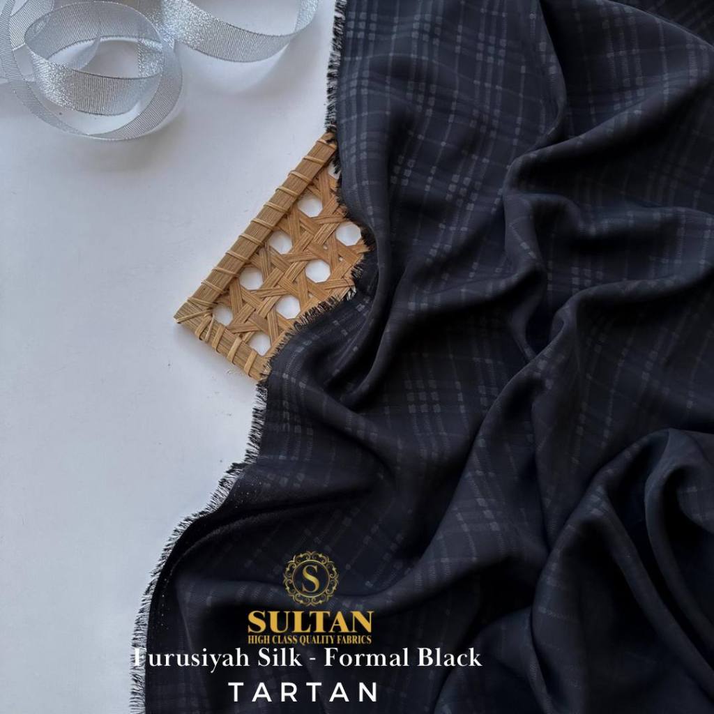 Kain Abaya Sultan Furusiyah Silk Emboss TARTAN
