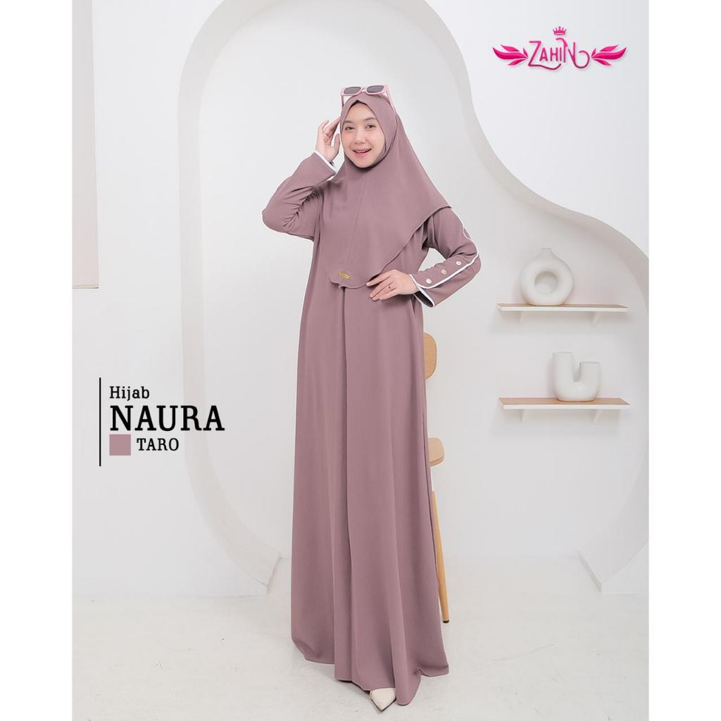 ABAYA NAURA SET HIJAB CRINKLE AIRFLOW EXSLUSIVE ZAHIN/GAMIS ABAYA UMROH/GAMIS SET HIJAB LIST