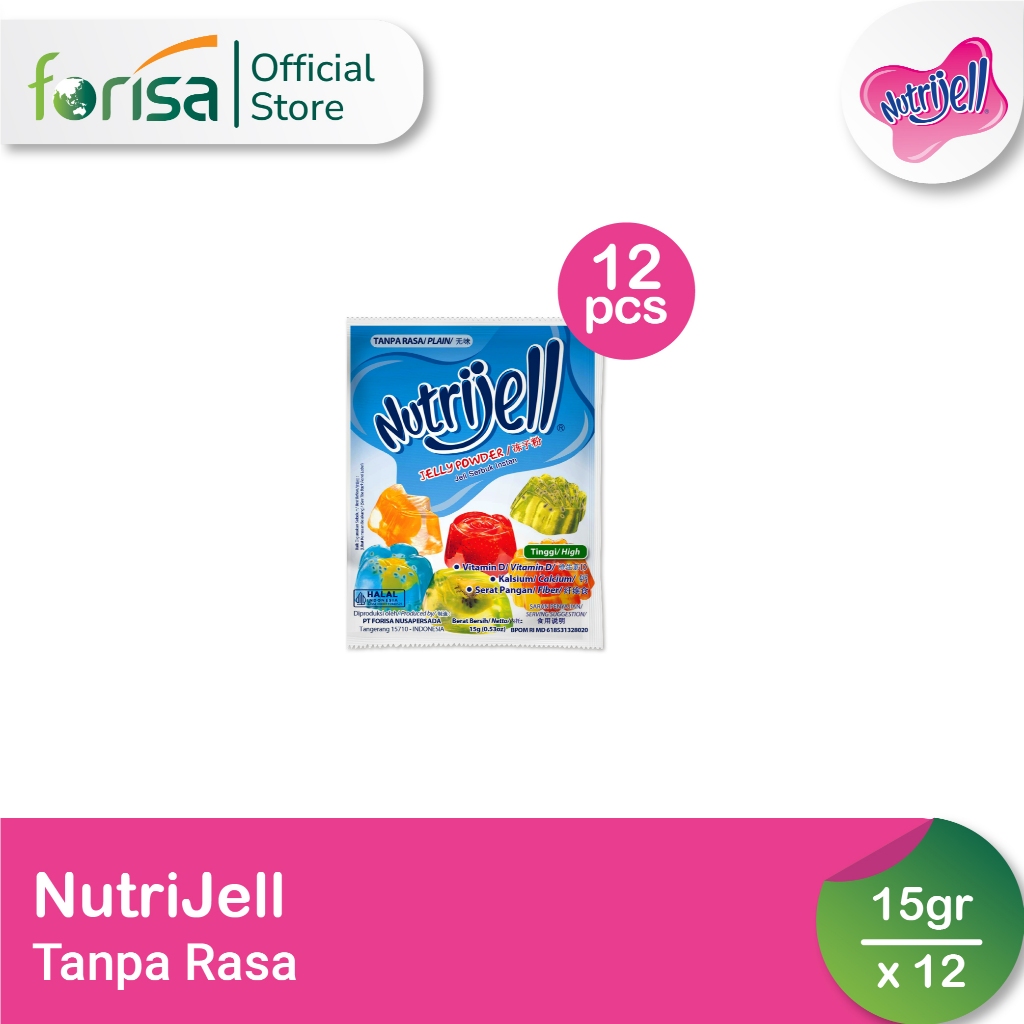 

Nutrijell Reguler Rasa Plain 15 gr 12 pcs