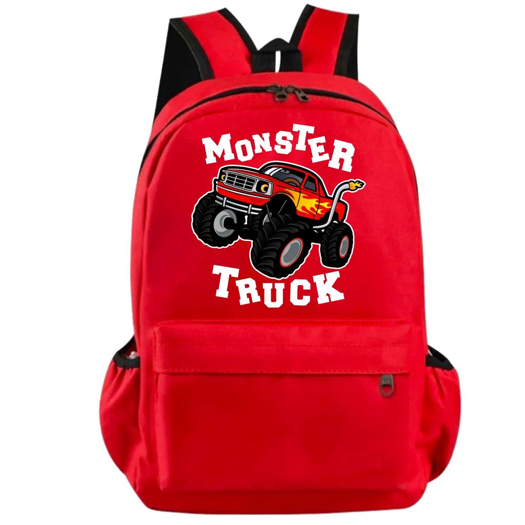 PVJ Tas Ransel Anak Sekolah Unisex Monster Truck
