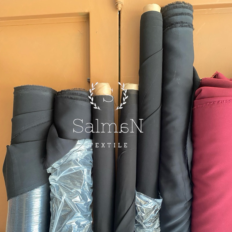 FURSAN SILK/ FURUSYIAH SILK JETBLACK PERSETENGAH METER
