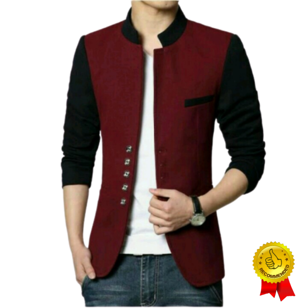 Jas Pria Modern style buat wisuda nikah kondangan Blazer slimfit kuliah kerja kantor bahan Valencia