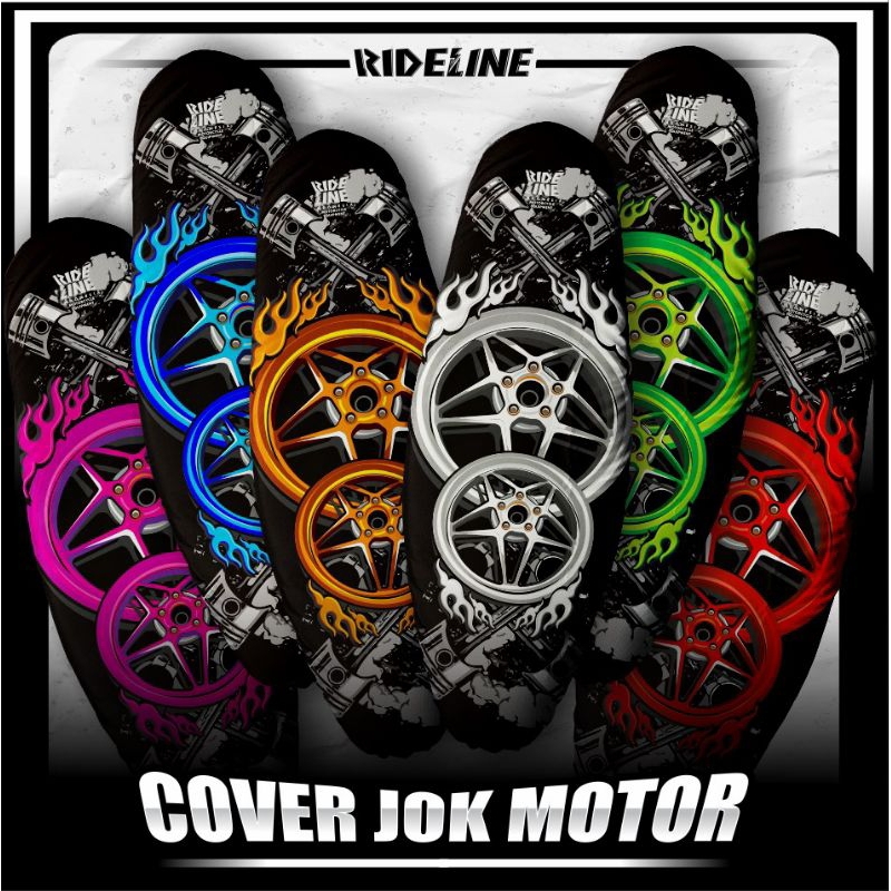RIDELINE FIVE STAR - SARUNG SEAT COVER JOK MOTOR FULLPRINT VELG BINTANG