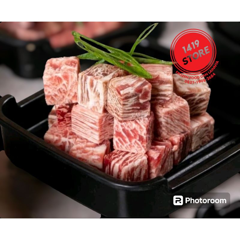 Wagyu Saikoro Meltique Beef Cubes Daging Sapi Kotak Dadu 500 gr