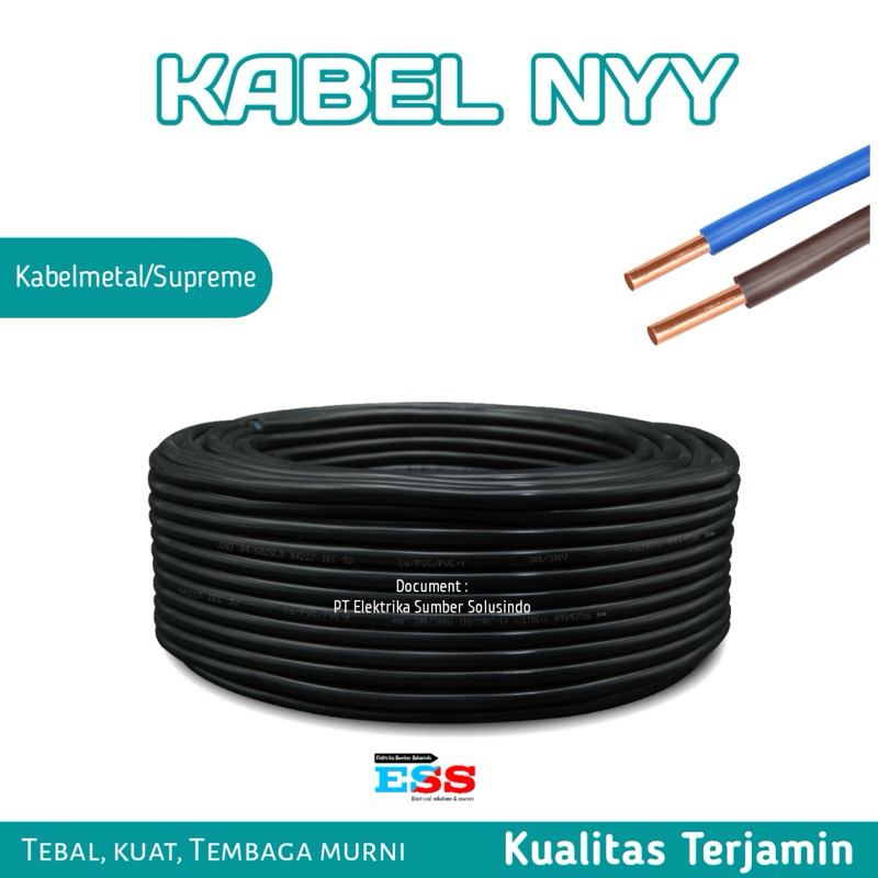 (Per 5  Meter) Kabel Listrik NYY 4 x 10 mm2 / NYY 4 x 10 / NYY 4x10 mm2 / NYY 4x10 / NYY 4 x 10 Bran