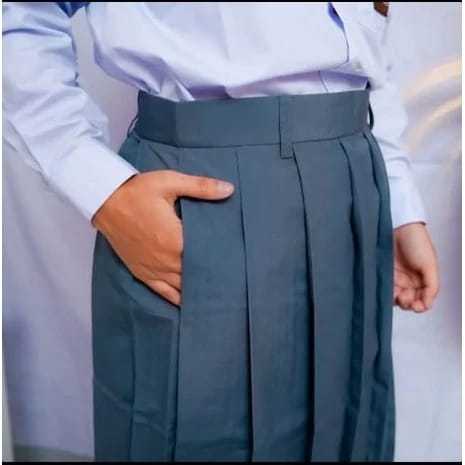 Seragam SMA Rok Panjang Rempel Bawah Pinggang Abu - Seragam Sekolah - Rok Rempel - Rok SMA