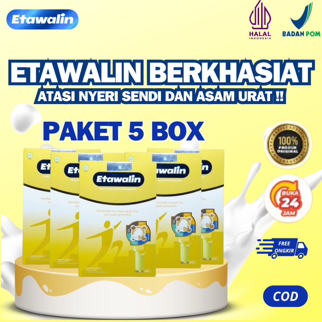 

Paket 5 Box Susu Etawalin 3x Lebih Berkhasiat Atasi Nyeri Sendi Asam Urat Rematik Dan Padatkan Tulang