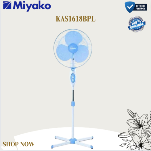MIYAKO KIPAS ANGIN KAS 1618B PL STAND FAN/KAS1618BPL/KAS1618BPL/ORIGINAL MIYAKO/BERGARANSI RESMI