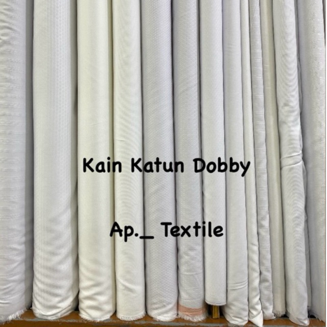 Kain Katun Dobby Putih Impor Premiun bahan buat baju kemeja da koko