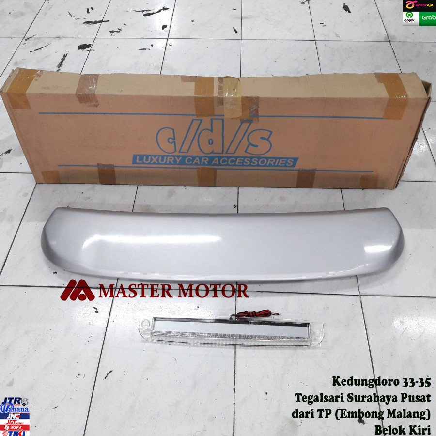 Spoiler Rush Lama Silver plus Lampu - CDS Spoiler Belakang Rush 2010 - 2012