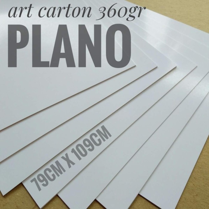 Kertas Art carton 360GSM Plano Ukuran 109x79