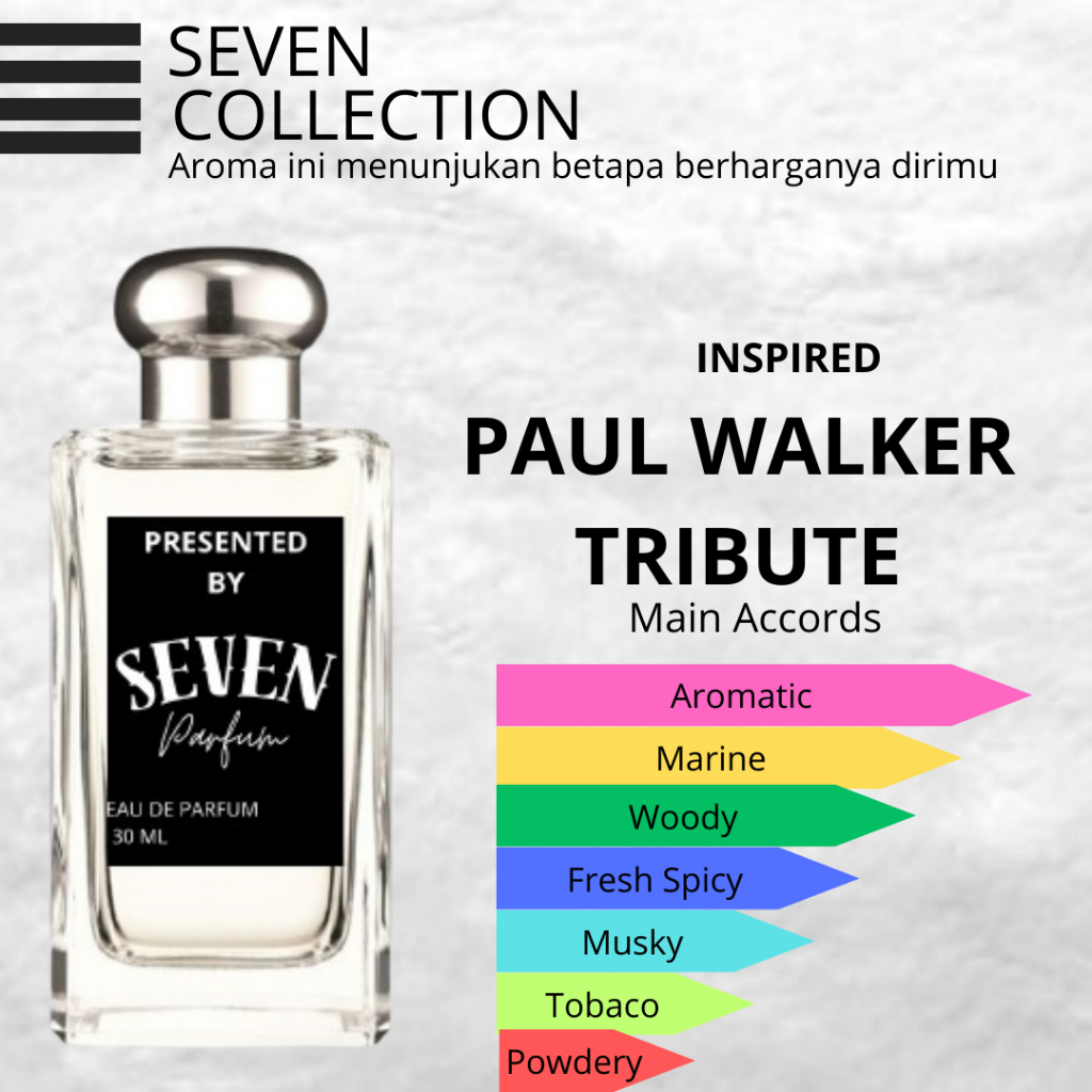 (SEVEN PARFUM 30 ML) INSPIRED PAUL WALKER TRIBUTE Parfum Cowo Pria Laki Kualitas Premium Tahan Lama