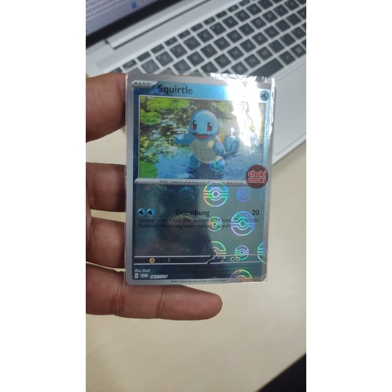 Kartu Pokemon Choki choki Squirtle hologram