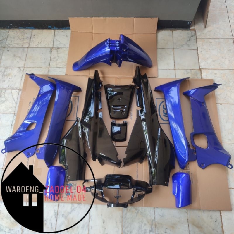 Full Body Halus Honda Supra X Supra 100 Biru Hitam
