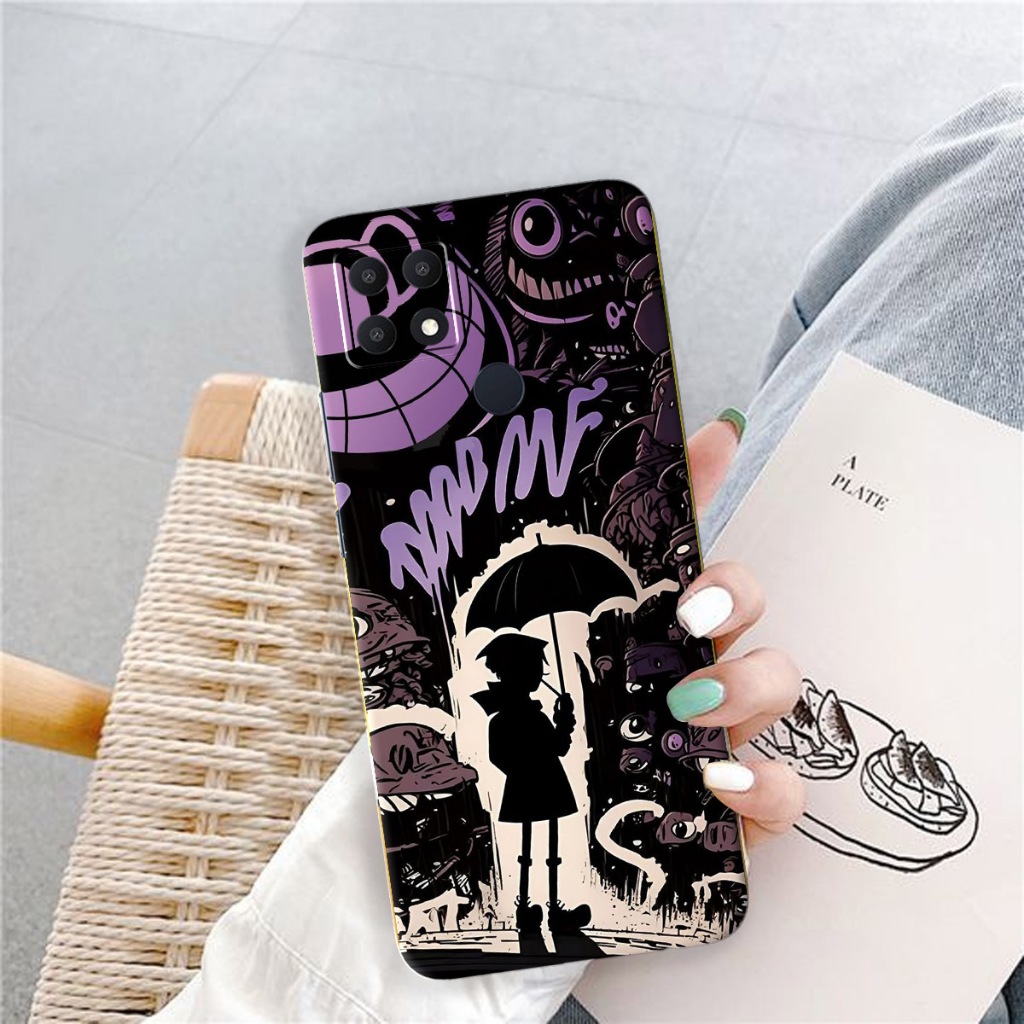 AD01 - Softcase Oppo A15/A15s Aesthetic purple Case - Case hp - Prokamera Case - Case Oppo - Case Ae