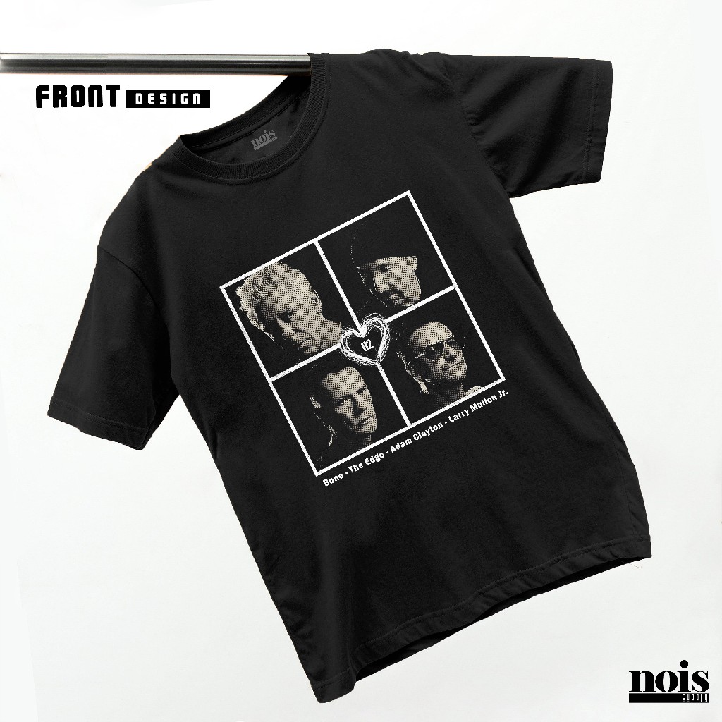 NOIS Kaos Music Kaos U2 Cotton Combed 30s Pria Wanita MS188