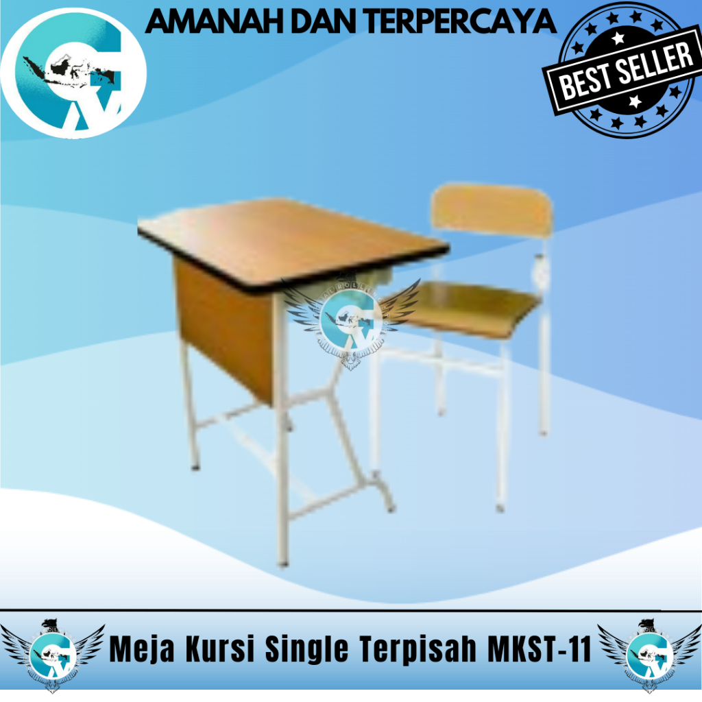 RSO - Meja Kursi Single Terpisah MKST-11 Belajar dan Bekerja knockdown
