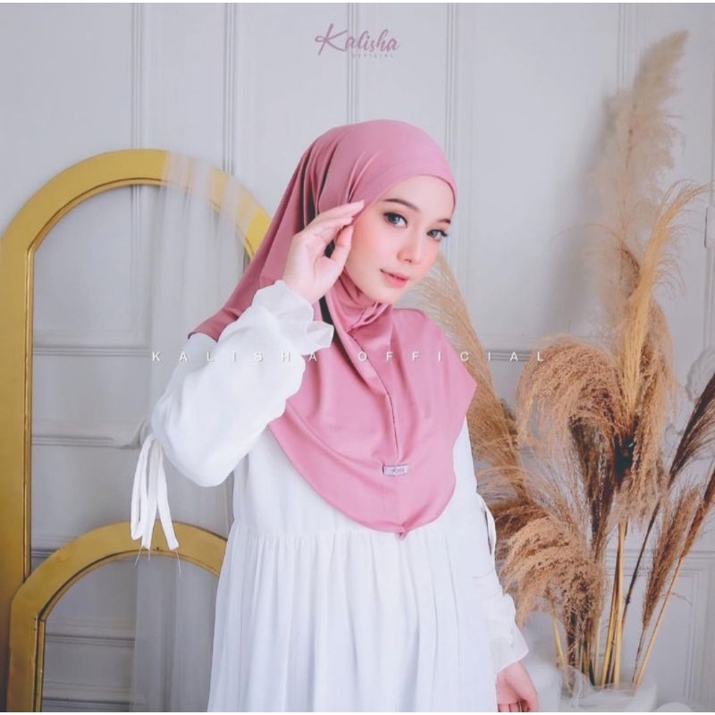 Hijab Bergo Instant Non Pet Bahan Jersey Size M