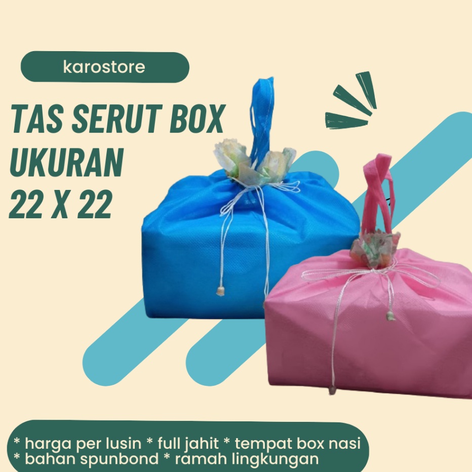 

Potongan Promo Tas box nasi hajatan syukuran serut 22 x 22 tas besek hajatan tahlilan
