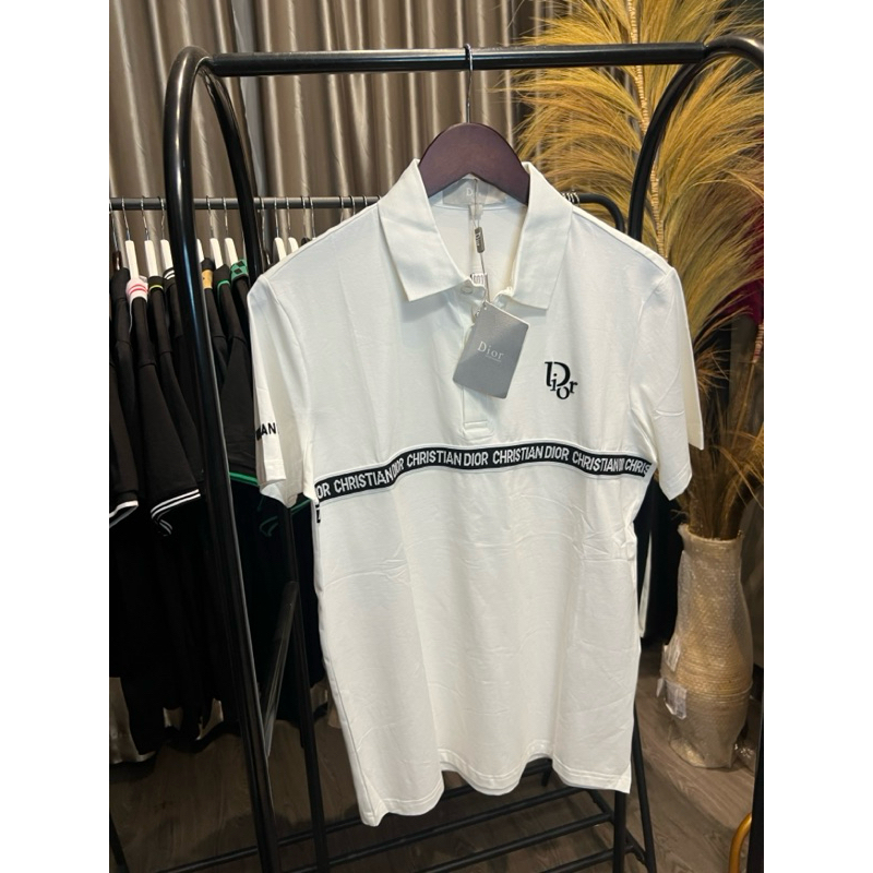 Kaos Kerah D*or Putih Givenchy Navy