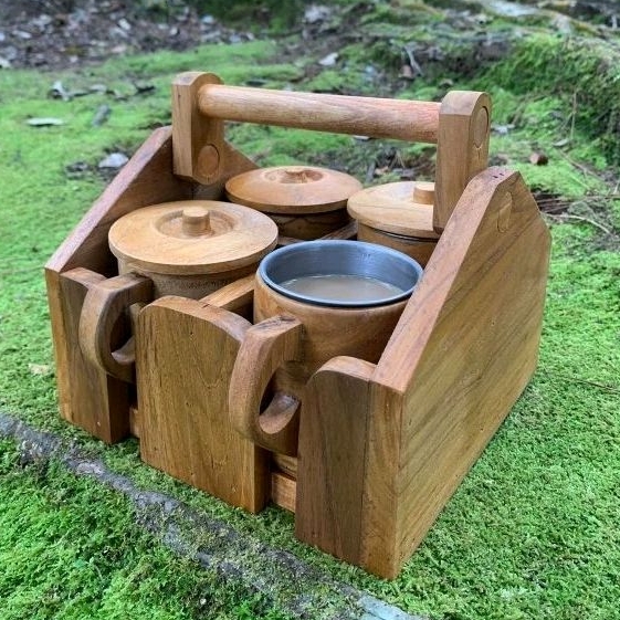 CANGKIR KAYU JATI STAINLESS GELAS KAYU JATI STAINLESS MUG KAYU JATI STAINLESS