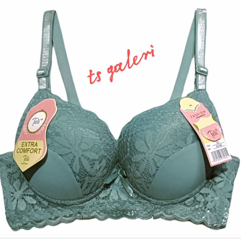 TELI 03 BRA KAWAT ABG BRA PUSH UP KANCING 3 CUP SETENGAH