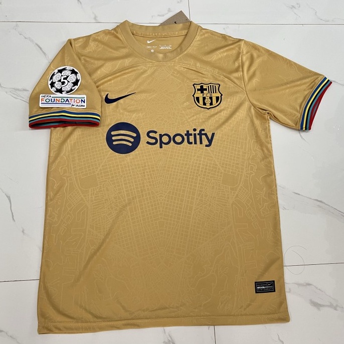 SERU JERSEY BARCELONA AWAY FULL PATCH UCL 222 223 JERSEY BOLA FUTSAL