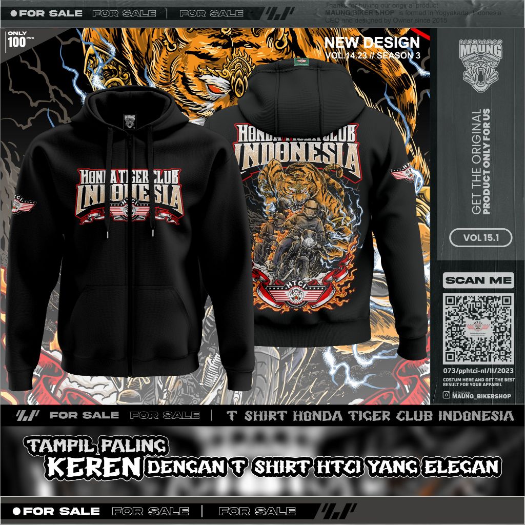 MAUNG_ZIP HOODIE HONDA TIGER CLUB INDONESIA