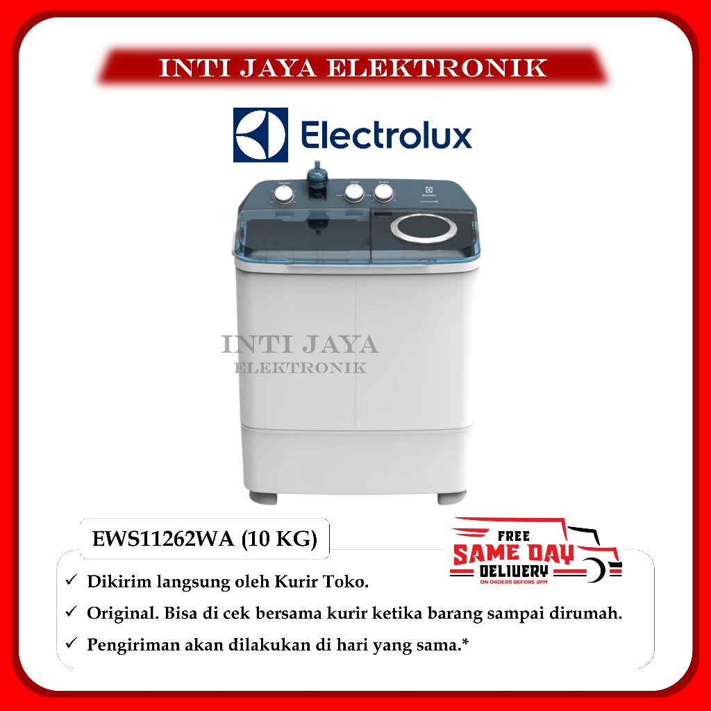 MESIN CUCI ELECTROLUX 10 KG EWS11262WA ELECTROLUX 2 TABUNG 10KG