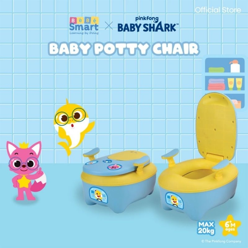 Bebe Smart Potty Car Bear Duck Dino Baby Shark Series Ping Fong - Bebesmart Potty Seat Bebek Mobil B