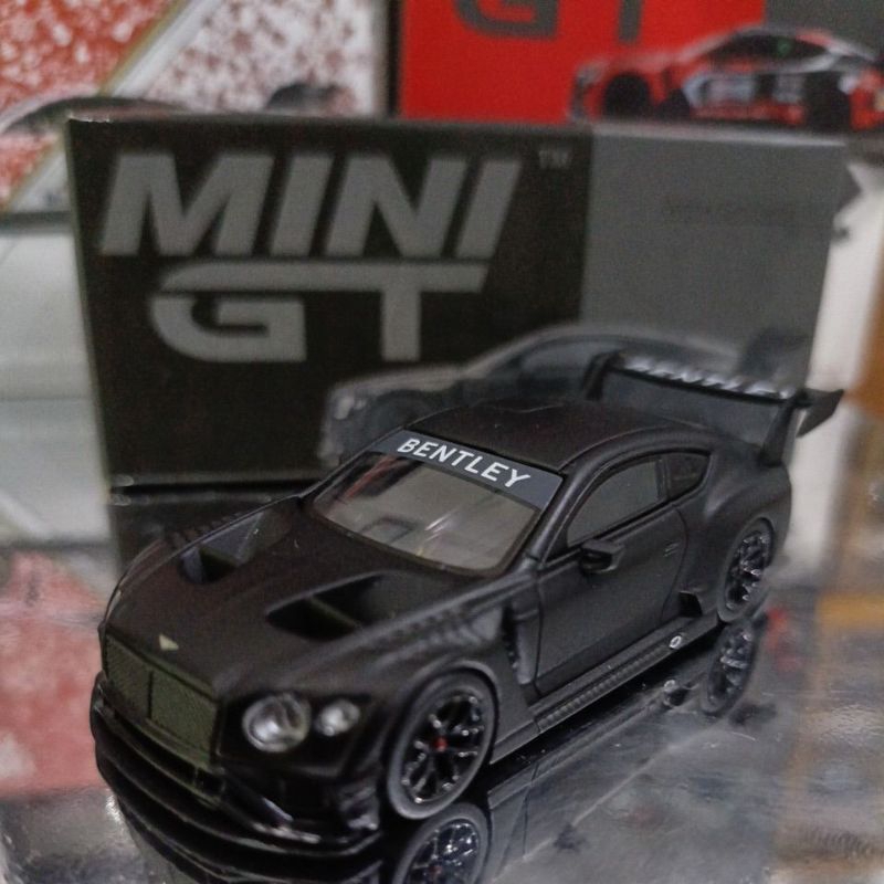 Mini GT Bentley Continental GT3 2018 Test Car Matte Black MGT No177 Racing Fast RHD CM TSM Model sca