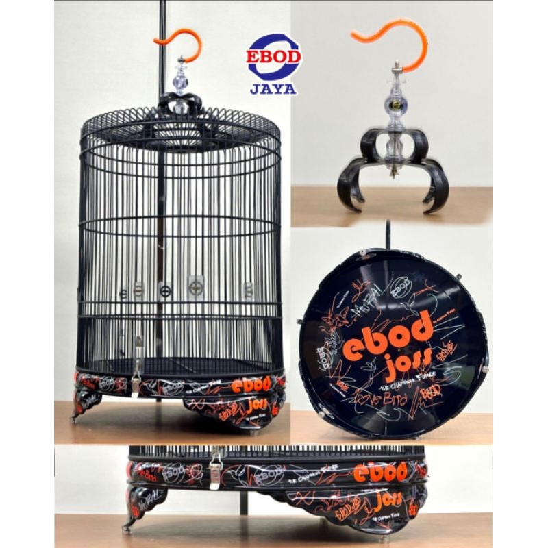 KANDANG SANGKAR MURAI EBOD JAYA PVC DECAL EBOD JOSS ESTETIK ORANGE