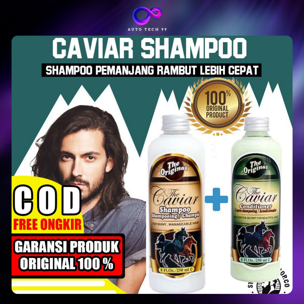 Shampo Sampo Kuda Caviar Pemanjang Rambut Perawatan Penumbuh Penyubur Rambut Botak Rontok Rusak