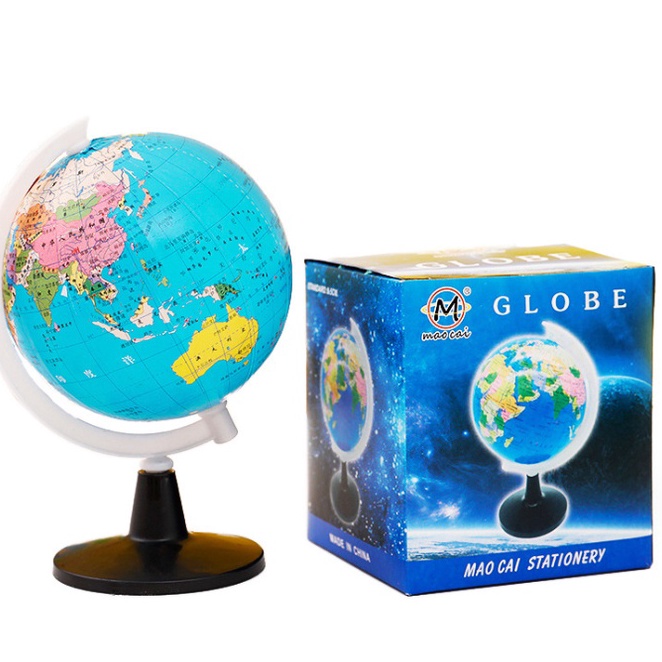 

Super Stok J2 Mainan Globe bola dunia diameter 8 cm World map