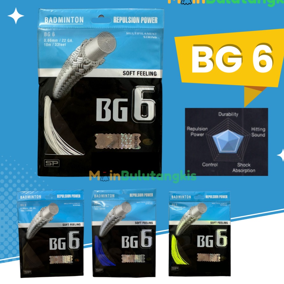 Terlaku Senar Raket Badminton  Senar BG 6