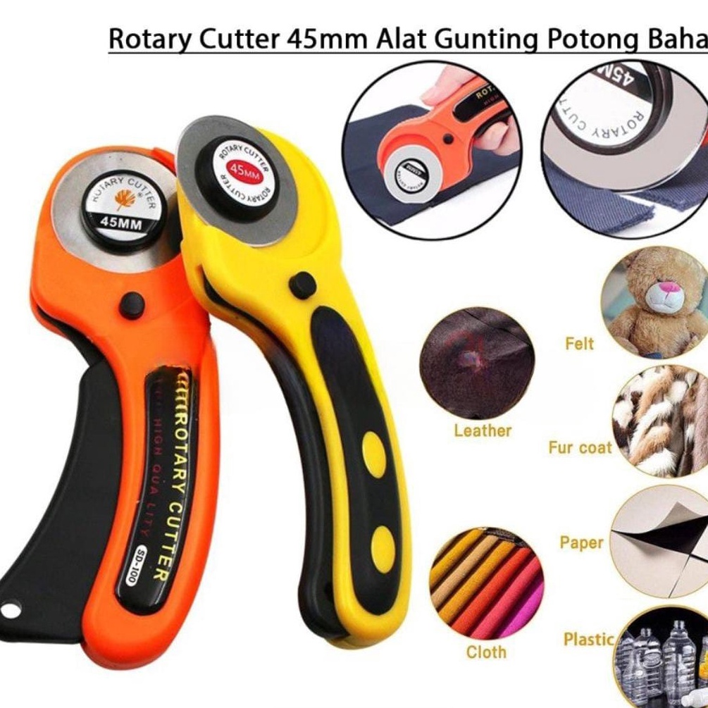 

Murah Viral Rotary Cutter 45mm Alat Gunting Potong Bahan Kain Refill Cutter