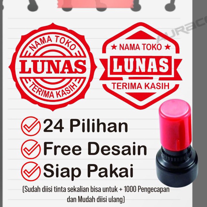 Best Now  COD Stempel lunas Stempel Toko Cap lunas Stempel lunas bulat Stempel lunas Persegi  Stempe