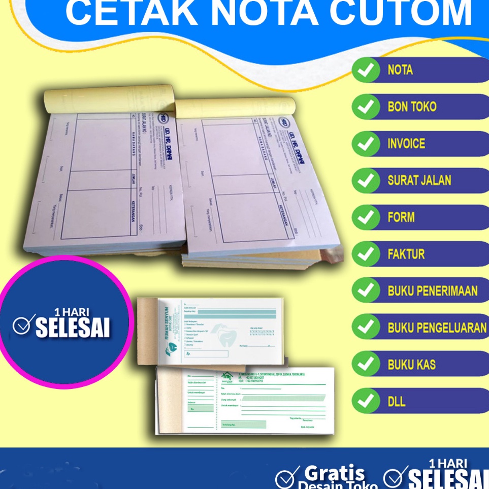 

Get Product Nota Custom UKURAN 12 FOLIO 1 PLY 2 PLY 3 PLY 4 PLY BEBAS DESAIN PAKAI NOMORATOR