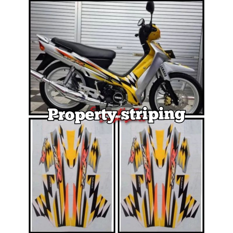 lis sticker striping FIZ R milenium warna kuning muda