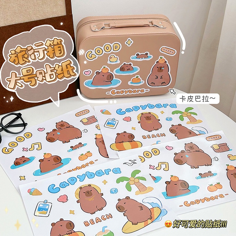 

Stiker Koper Capybara Sticker luggage large Stiker DIY Koper MOMO044