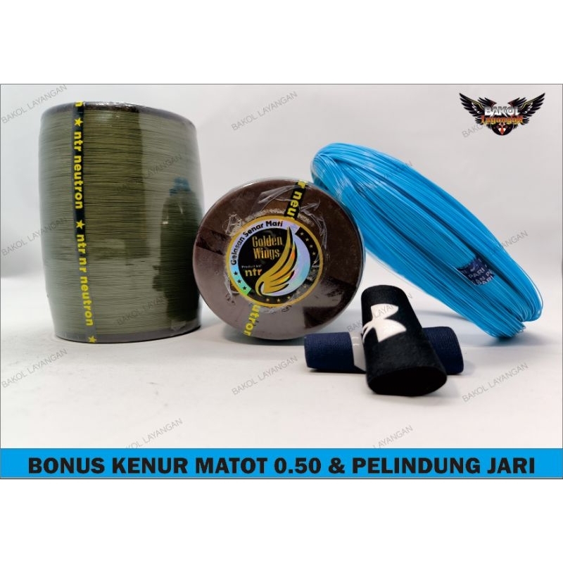 Gelasan senar mati MATOT 12000 yard asli NTR neutron (Bonus KENUR MATOT DAN Pelindung Jari)
