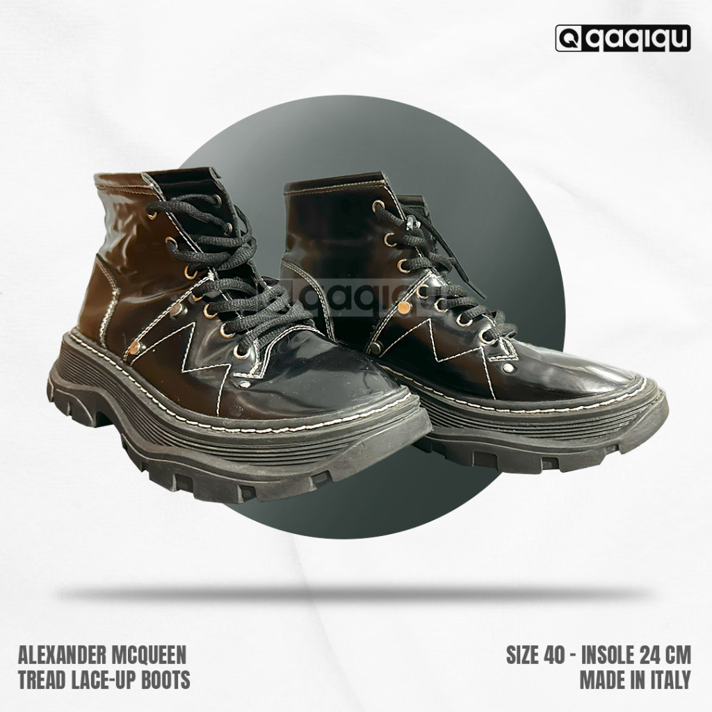 Alexander Mcqueen Tread lace-up Boots