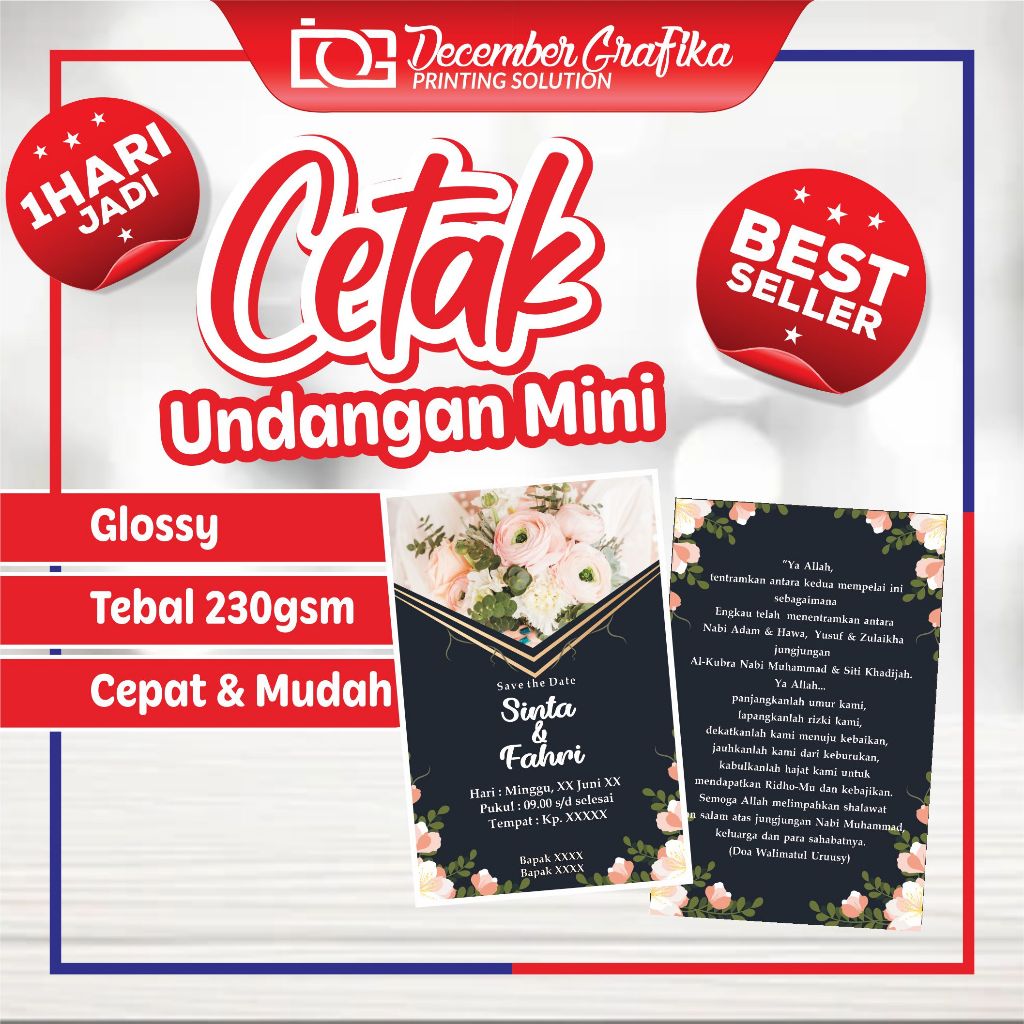 1HARI JADI | Cetak Undangan Mini | Undangan Kopi | Undangan Khitanan | Undangan Pernikahan