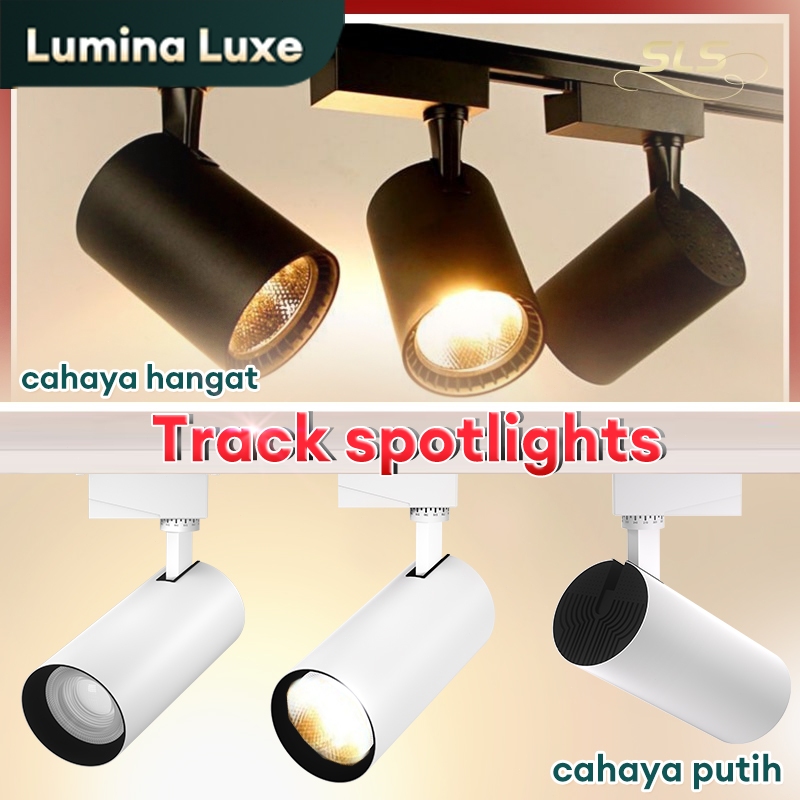 lampu rell track Lampu sorot LED trek 360° putih kuning tracklight rel spotlight COB SPOT LIGHT Penc